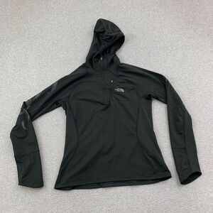 The North Face Vapor Wick Pullover Size M Black Flight Series 1/4 Zip Hooded